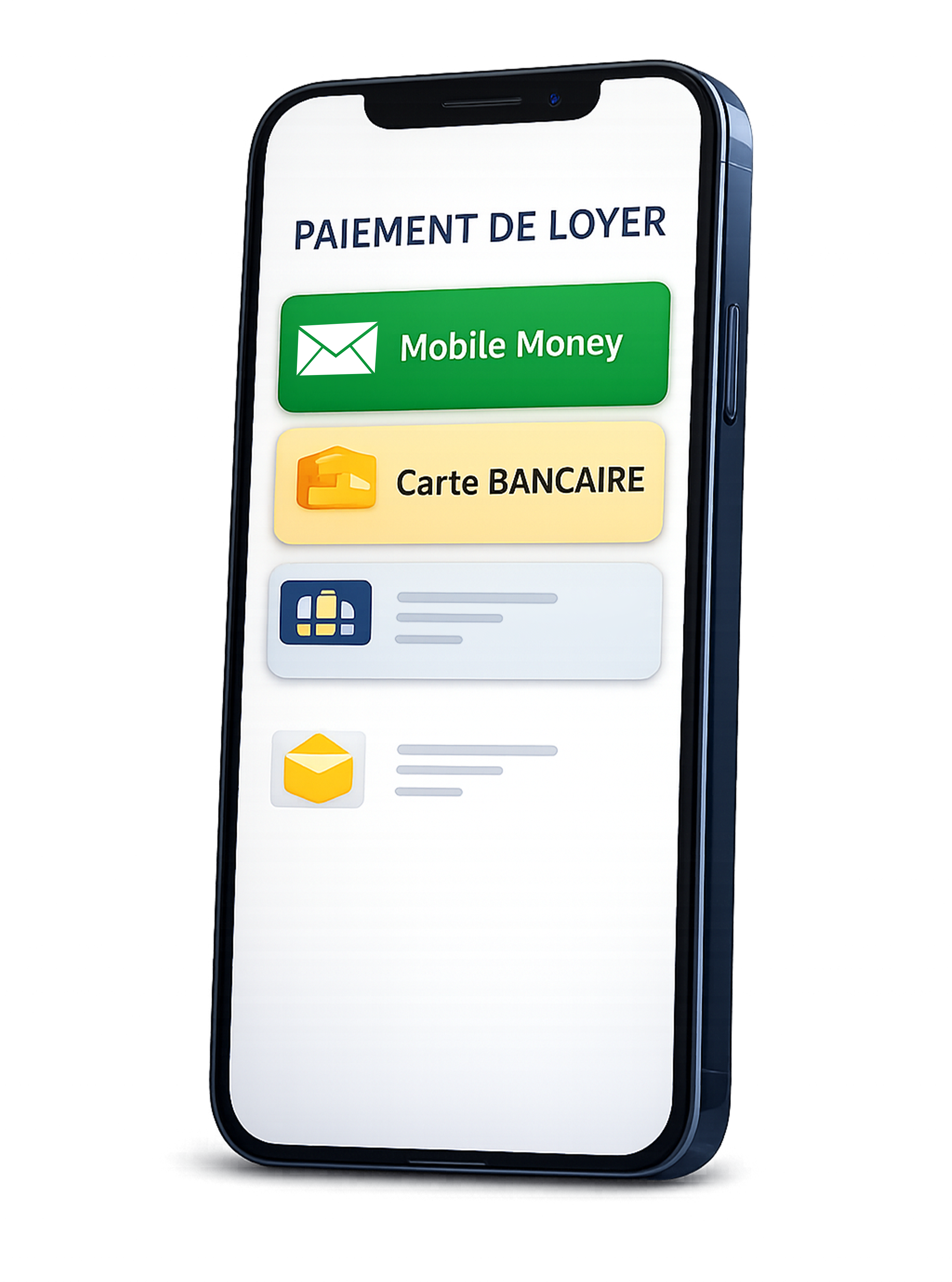 Paiement de loyer sur mobile